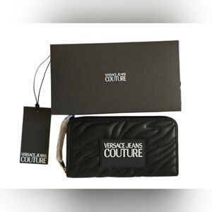Versace Jeans Couture Leather Quilted Wallet NWT